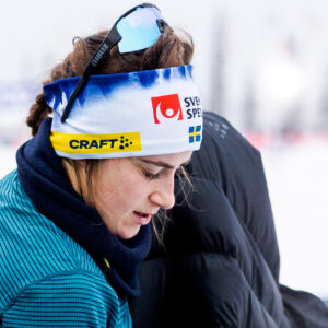 Ebba Andersson of Sweden after the women's 10 km pursuit during the FIS Cross-Country World Cup on November 26, 2022 in Ruka.