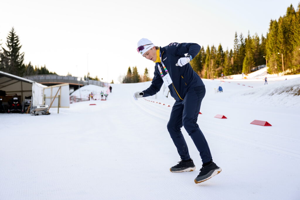 Edvin Anger of the Swedish national cross-country team ahead a training session during day 0 of the 2025 FIS Nordic Ski World Championships on February 25, 2025 in Trondheim.