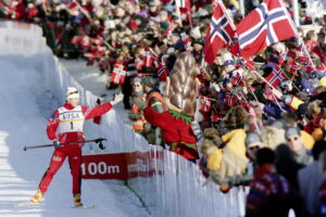 Björn Dählie, Norge jublar med en norska publiken efter segern.