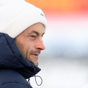 Petter Northug of Norwegian broadcaster TV2 after the Men's Cross Country Skiing 15 km Classic Mass start during day two of Tour de Ski on December 29, 2024 in Toblach.