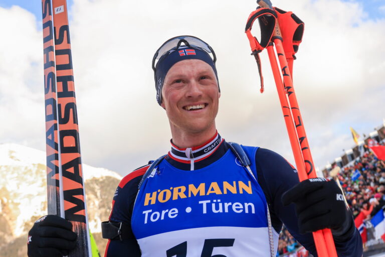 Endre Stroemsheim (NOR) - IBU World Championships Biathlon, mass men, Lenzerheide (SUI).